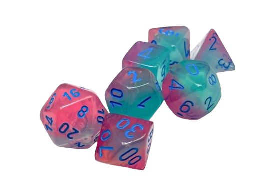 CHX 26464 Gemini: Poly Gel Green-Pink/Blue Luminary 7-Die Set