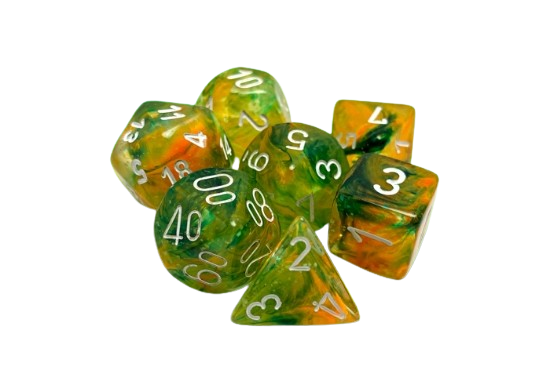 CHX 27555 Nebula: Polyhedral Spring/White Luminary 7-Die Set