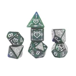 Dungeons and Dragons Adventure Dice - Bard: Blue / Green Dice | Sirius Dice