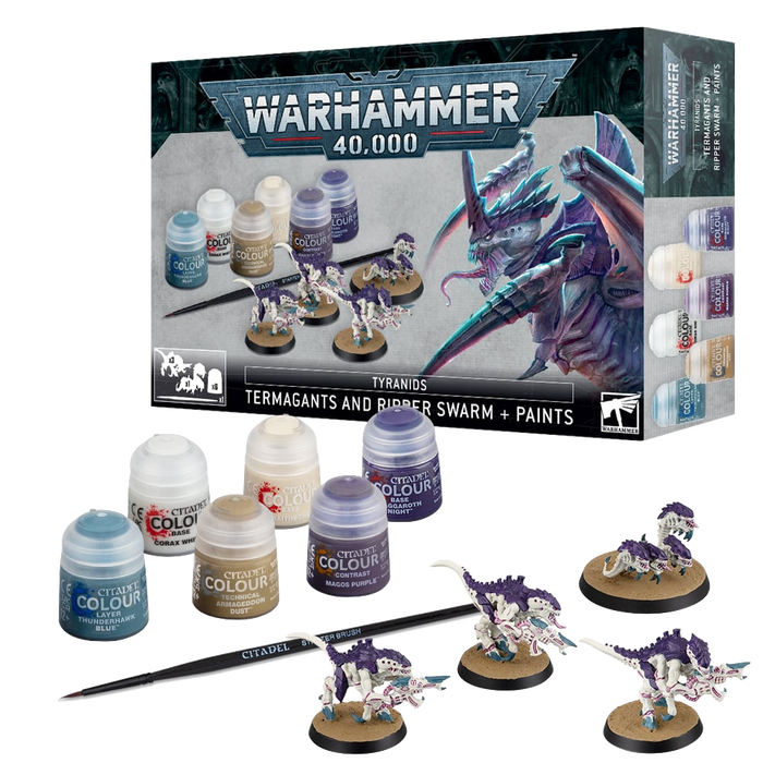Warhammer 40000 - Tyranids: Termagants and Ripper Swarm + Paints Set