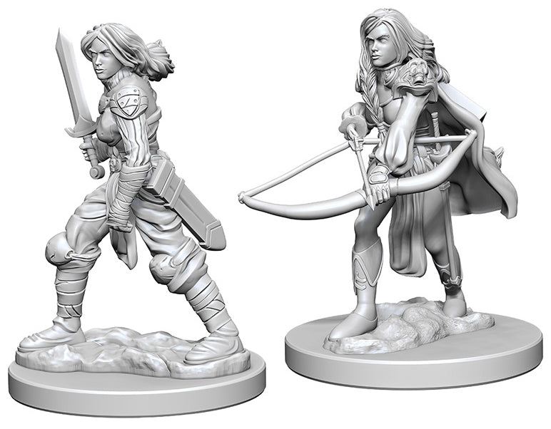 Pathfinder Deep Cuts Unpainted Miniatures: W1 Human Female Fighter