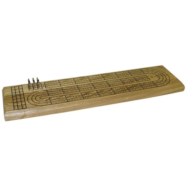 CribbageThreePlayer Oak Continuous Track Cribbage — Gamezenter