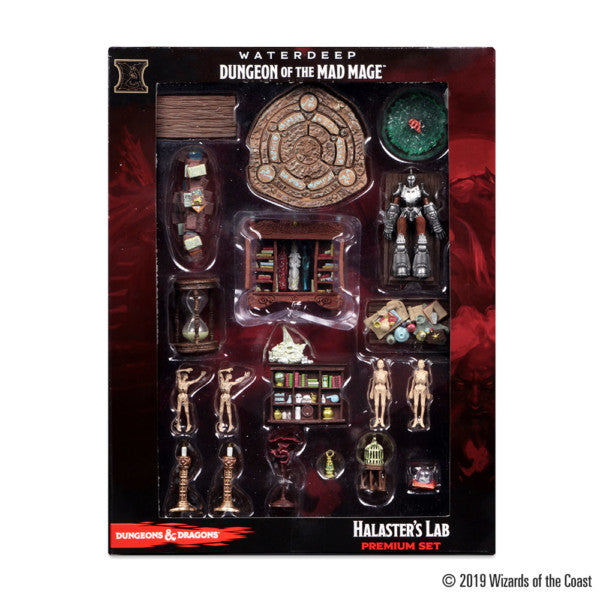 Dungeons and Dragons Fantasy Miniatures: Icons of the Realms Set 11 Waterdeep - Dungeon of the Mad Mage Halaster`s Lab Preimum Set