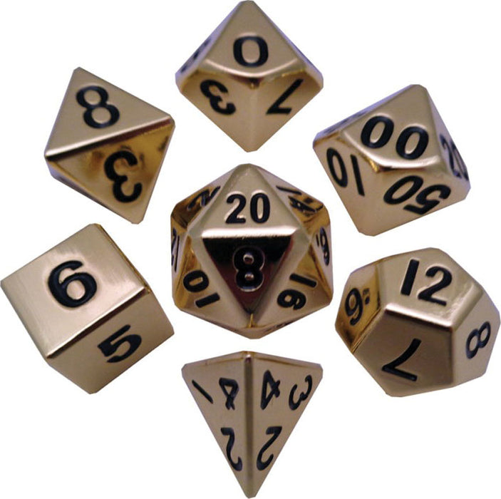 16mm Gold Metal Dice Set