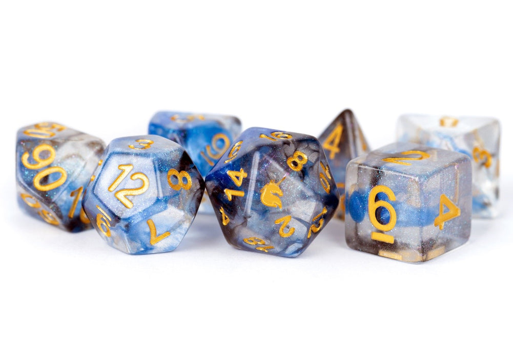 Unicorn Resin 16mm Polyhedral Dice Set: Arctic Storm (7)