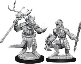 Dungeons and Dragons Nolzur`s Marvelous Unpainted Miniatures: W12 Lizardfolk and Lizardfolk Shaman