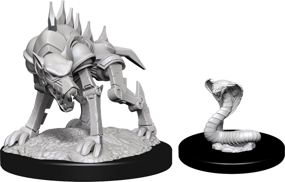 Dungeons and Dragons Nolzur`s Marvelous Unpainted Miniatures: W14 Iron Cobra and Iron Defender
