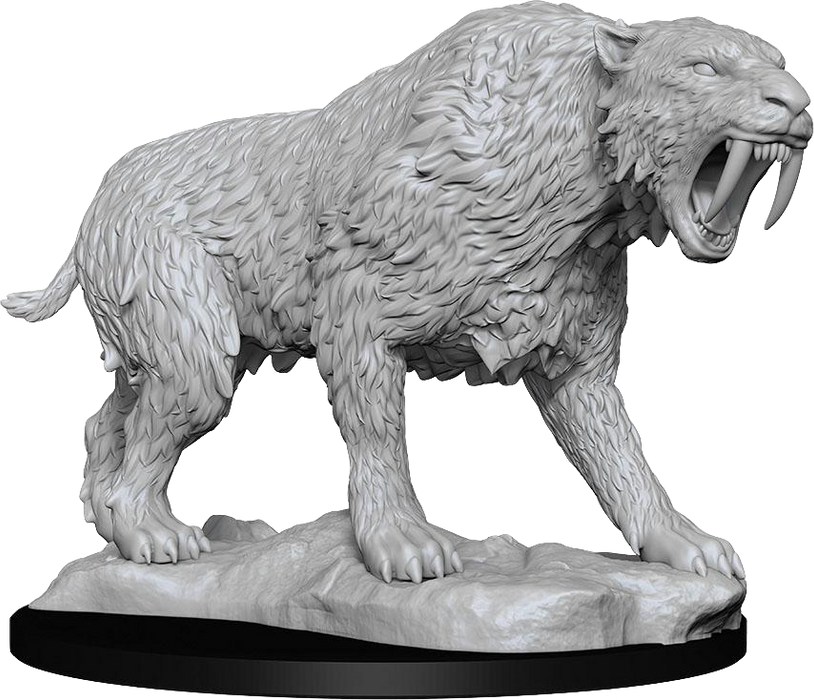 WizKids Deep Cuts Unpainted Miniatures: W14 Saber-Toothed Tiger