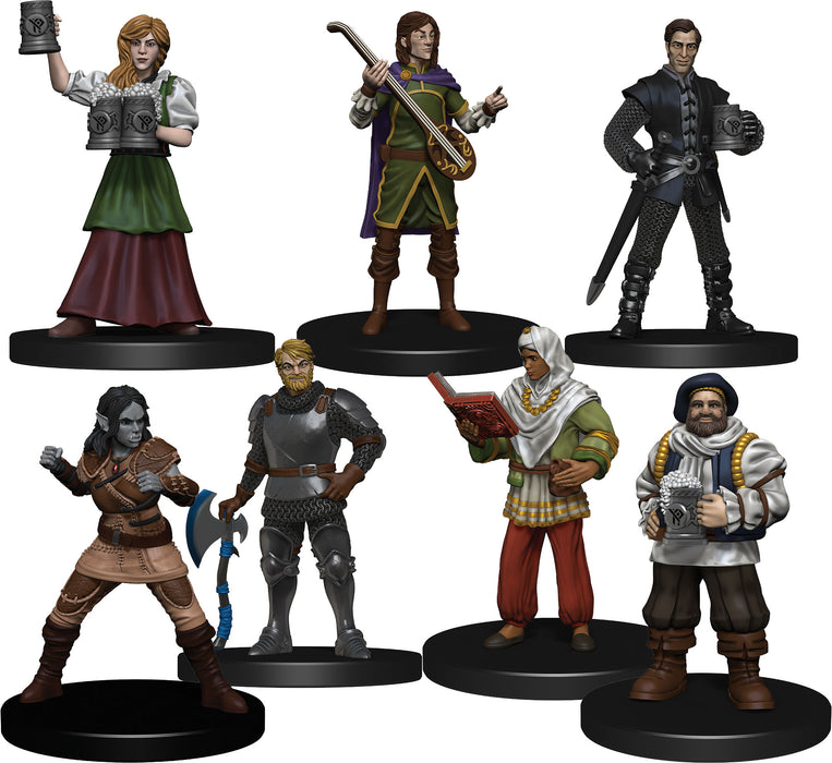 Dungeons and Dragons Fantasy Miniatures: Icons of the Realms The Yawning Portal Inn - Friendly Faces Pack