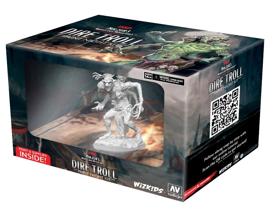 Dungeons & Dragons Nolzur`s Marvelous Miniatures: Dire Troll Paint Night Kit 6