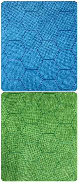 Megamat: 1in Reversible Blue-Green Hexes (34.5in x 48in Playing Surface)