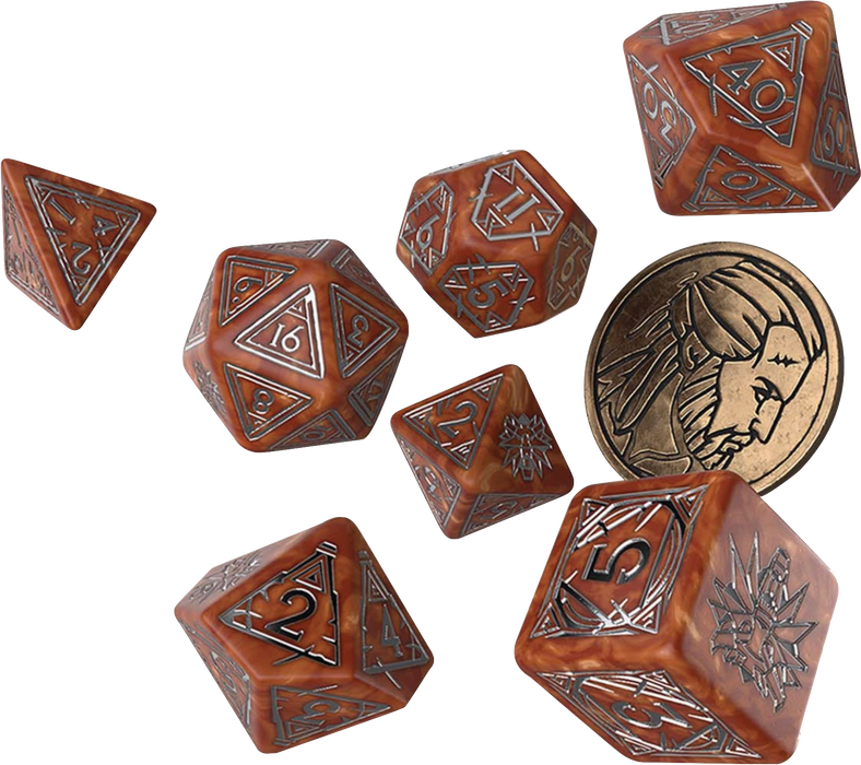 The Witcher Dice Set: Geralt - The Monster Slayer (7 + coin)