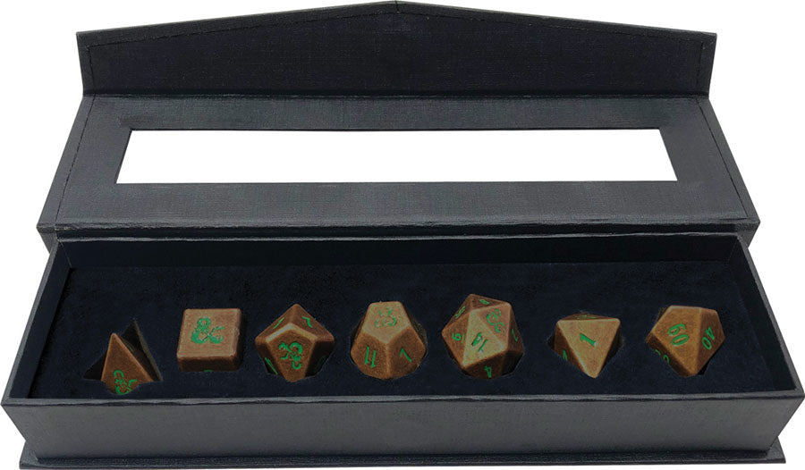 Dungeons and Dragons RPG: Heavy Metal Copper and Green RPG Dice Set