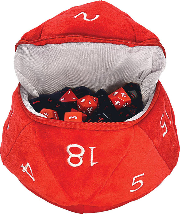 Dungeons and Dragons RPG: Red and White D20 Plush Dice Bag