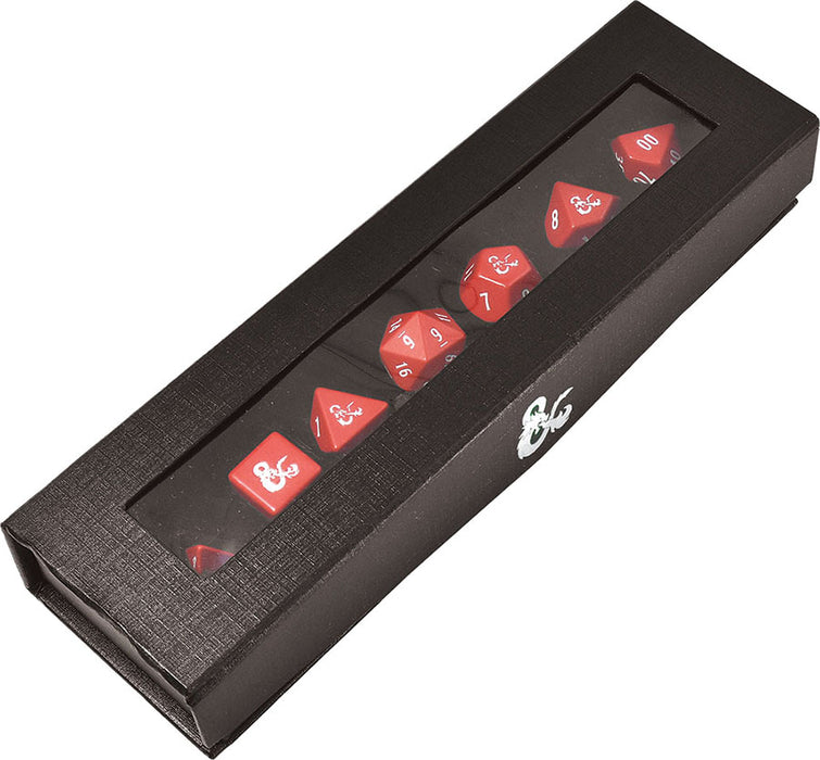 Dungeons and Dragons RPG: Heavy Metal Red and White RPG Dice Set