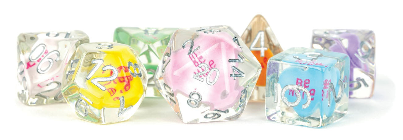 16mm Resin Poly Dice Set: Love Dice (7)