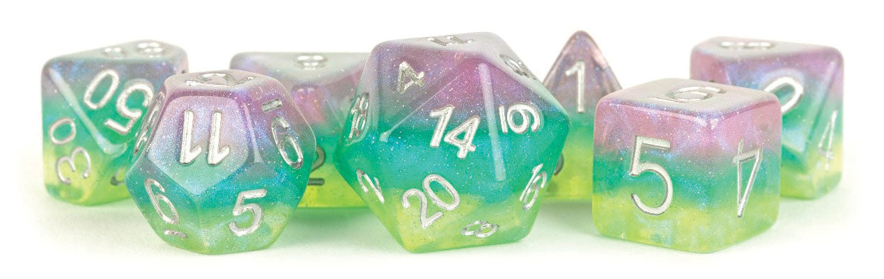 16mm Resin Poly Dice Set: Layered Stardust Radiance (7)