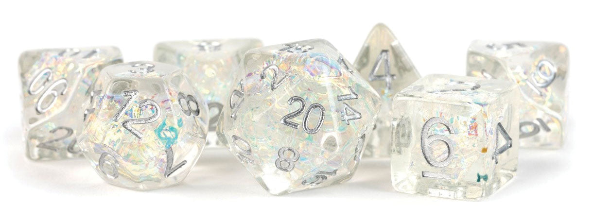 16mm Resin Poly Rainbow Frost Dice Set (7)