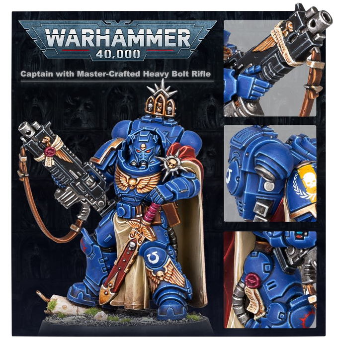 Warhammer 40000: Space Marines Captain with Master Crafted Bolt Rifle