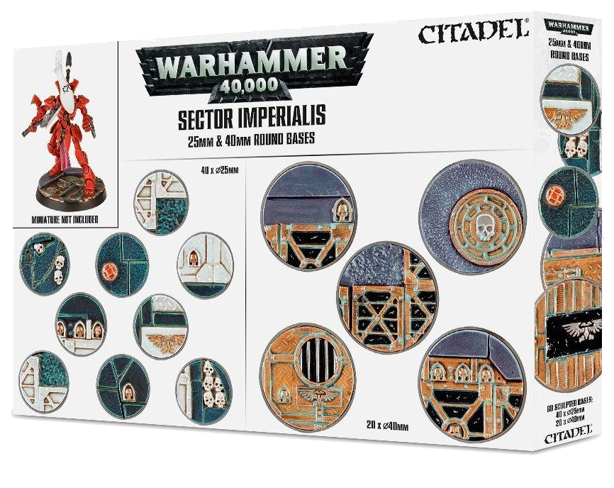 Warhammer 40000: Sector Imperialis 25 &  40mm Round Bases