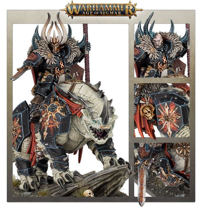Warhammer Age of Sigmar - Chaos Lord on Karkadrak