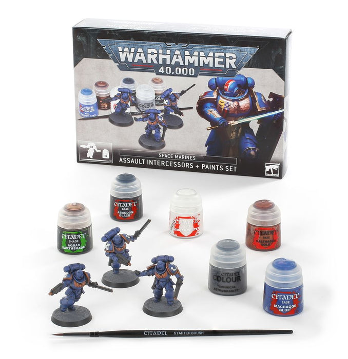 Warhammer 40000 - Assault Intercessors + Paints Set