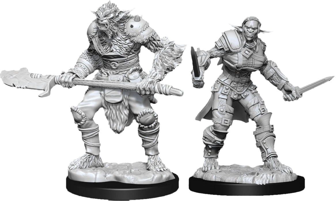 Dungeons and Dragons Nolzur`s Marvelous Unpainted Miniatures: W15 Bugbear Barbarian Male and Bugbear Rogue Female