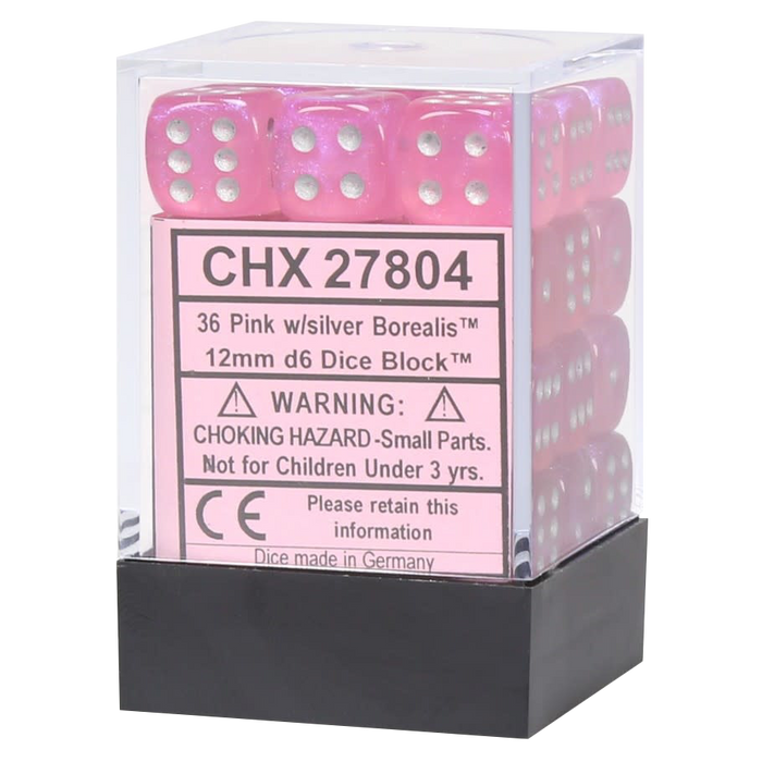 CHX 27804 Borealis Pink/silver 36D6 Dice Block