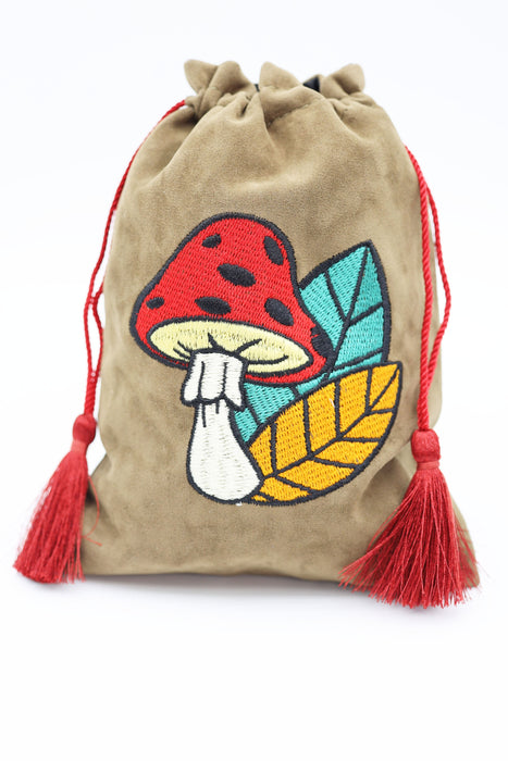 Dice Bag - Mushroom and Leaf