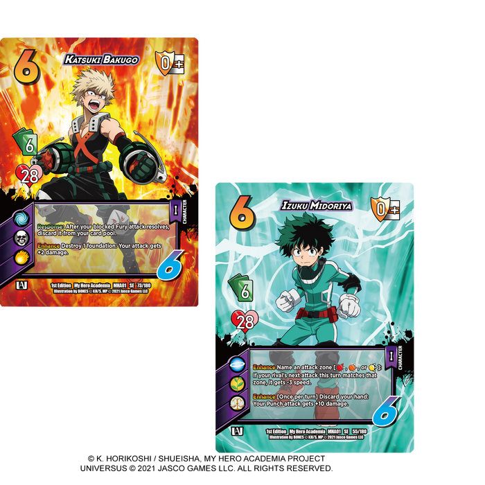 My Hero Academia Collectible Card Game - Izuku Midoriya vs. Katsuki Bakugo 2-Play Rival Decks