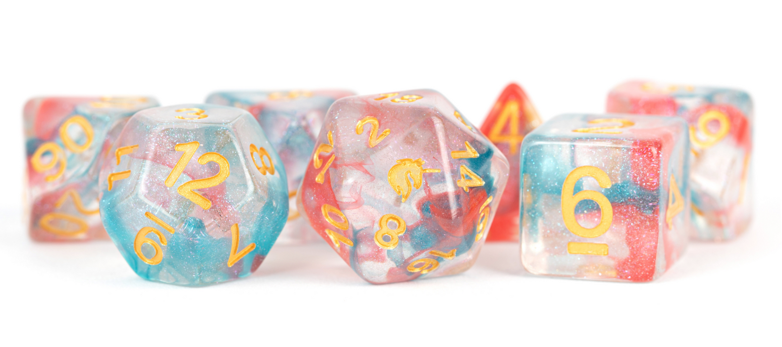 16mm Resin Poly Dice Set - Unicorn Astral Swell