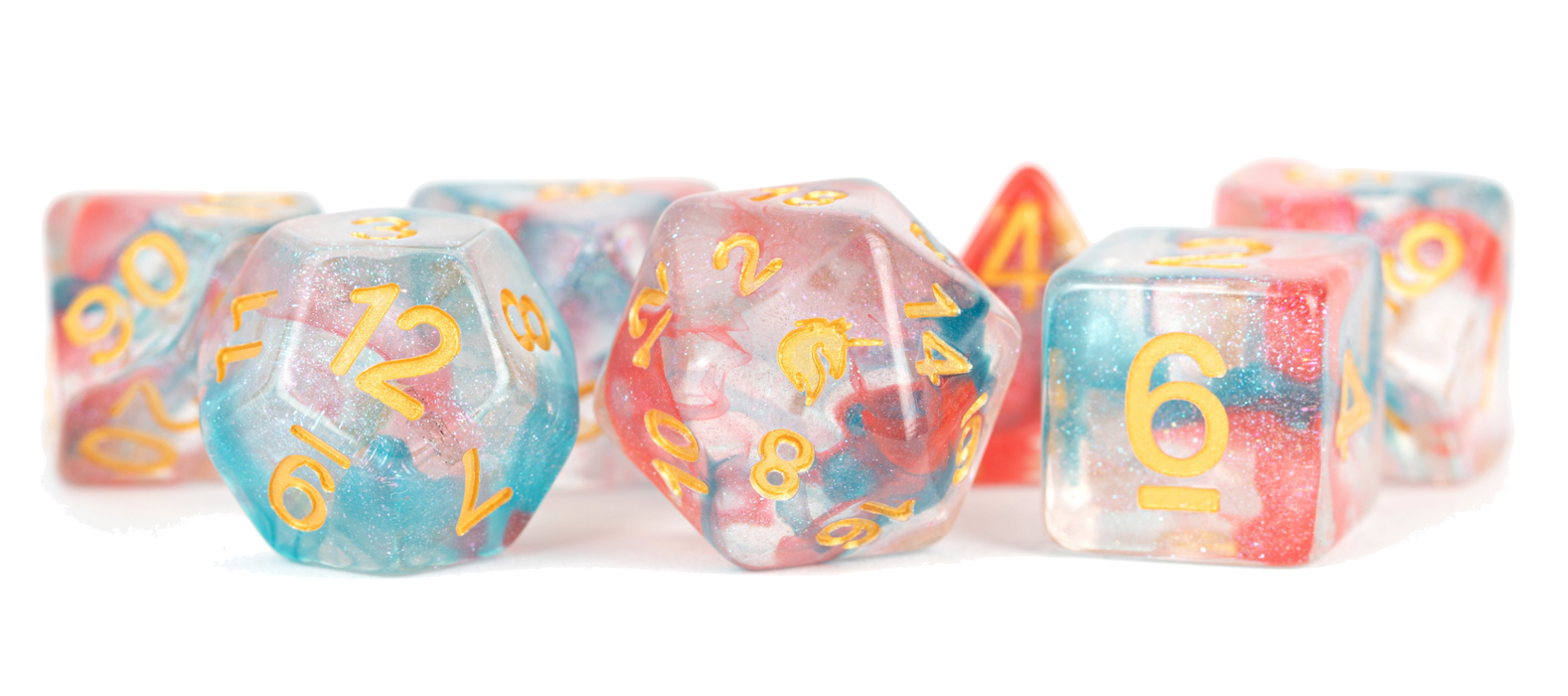 16mm Resin Poly Dice Set - Unicorn Astral Swell