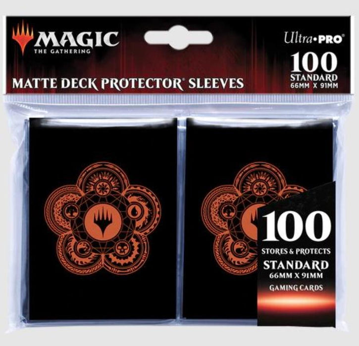 Magic the Gathering CCG: Matte Deck Protector Sleeves Color Wheel Mana 7 100ct