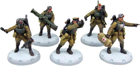 Dust Tactics: SSU Red Guard Command Squad