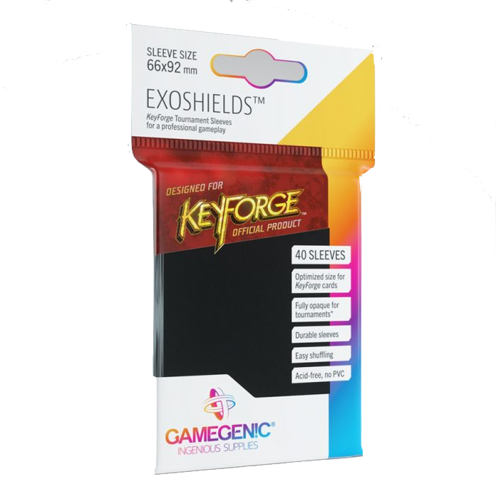 KeyForge - Exoshields Tournament Sleeves: Black