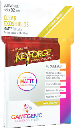 KeyForge MATTE Exoshields Clear Card Sleeves
