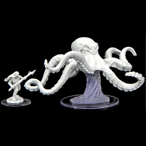 Critical Role Unpainted Miniatures: W02 Ashari Waverider and Octopus